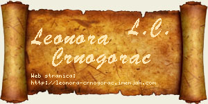 Leonora Crnogorac vizit kartica